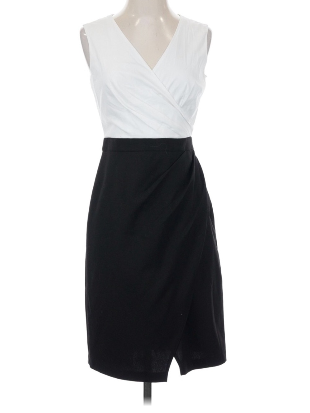 Laundry by Shelli Segal Black White Colorblock Sheath Dress Size 8 NWT Workwear